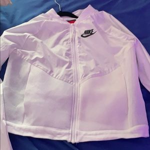 Hardly worn white Nike windbreaker